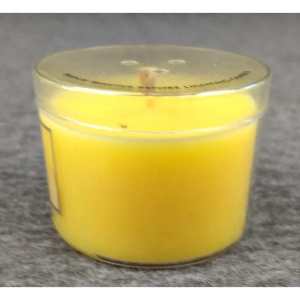 Slatkin Co Bath Body Works Mini‎ Candle CREAMY PUMPKIN 1.6 oz Clear Glass Holder